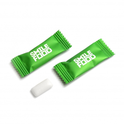 Chewing gum with logo