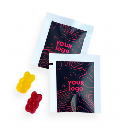Gummy bear with logo