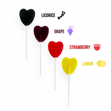 Lollipop "Heart" with logo