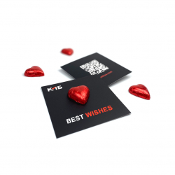 Chocolate heart card