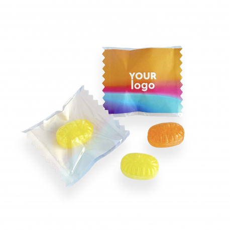 Sugar free hard candy with logo