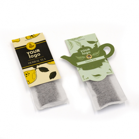 Premium tea bags with logo