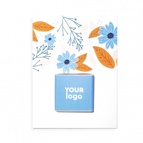 Chocolate card with logo