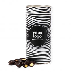 Tube with nuts in chocolate